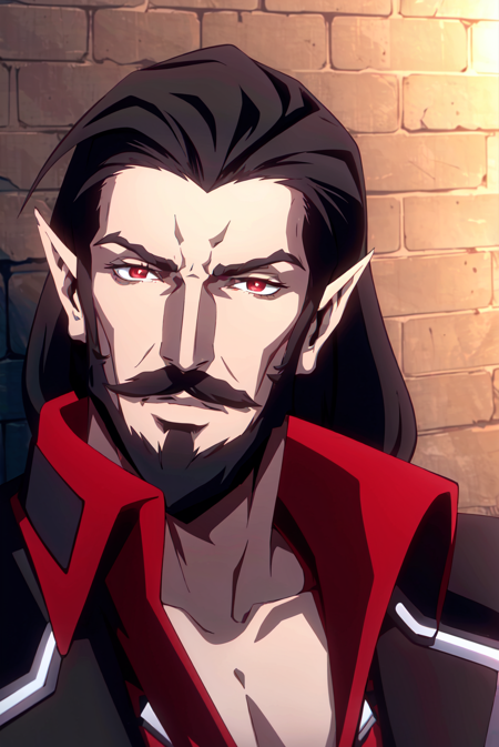 3978522879-2653106268-castlevania style, 1boy, facial hair, male focus, solo, pointy ears, red eyes, long hair, mustache, beard, vampire, looking at v.png